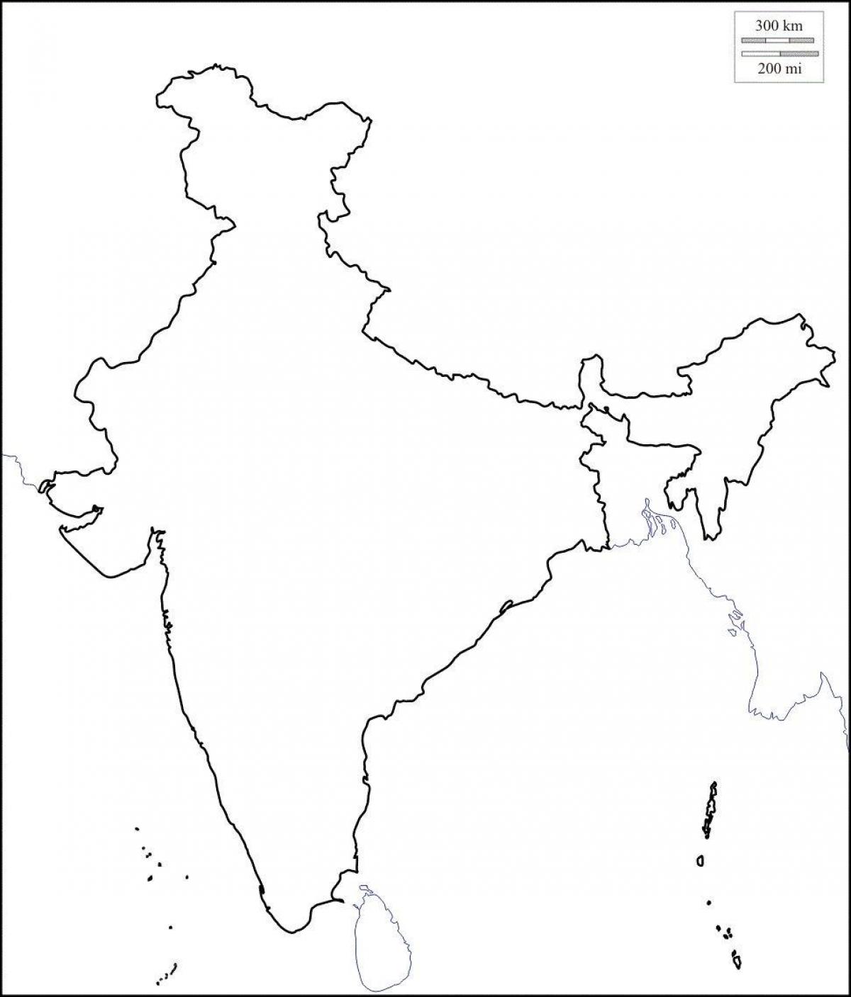 خريطة الهند الفارغة