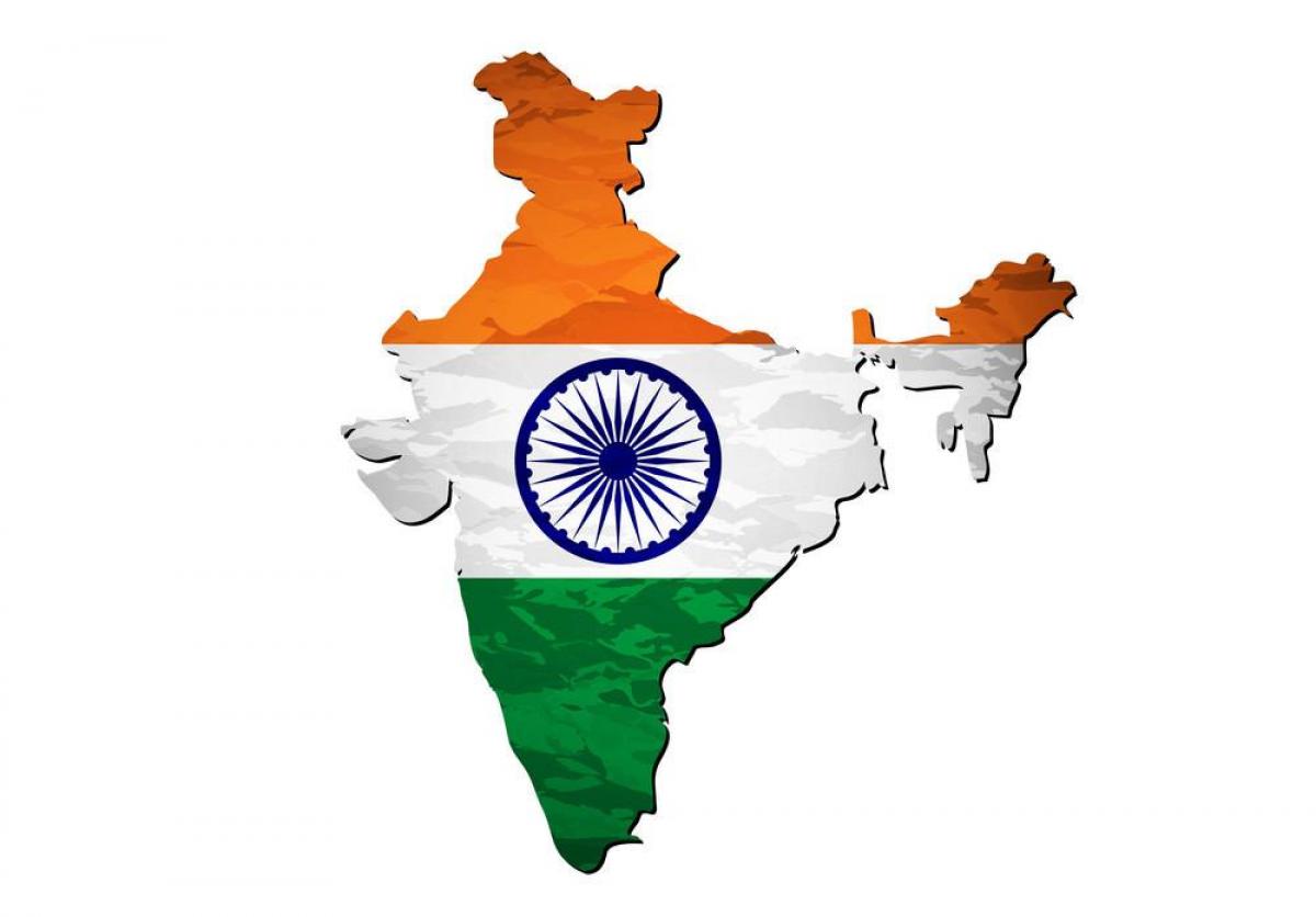 خريطة الهند العلم
