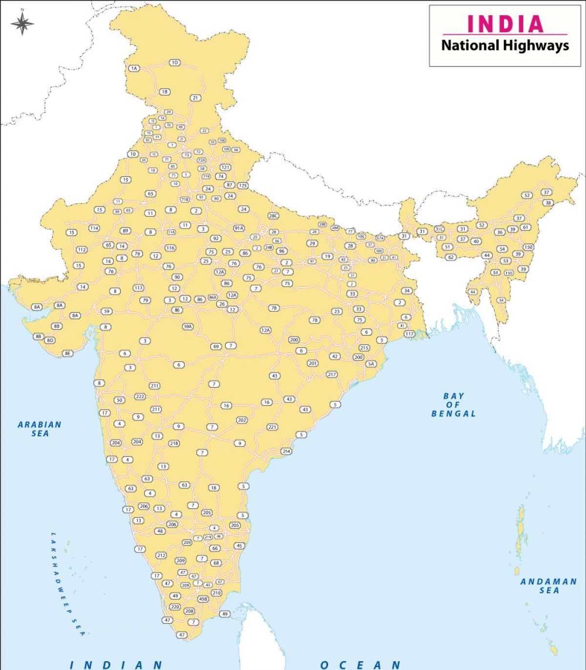 خريطة الطريق السريع للهند