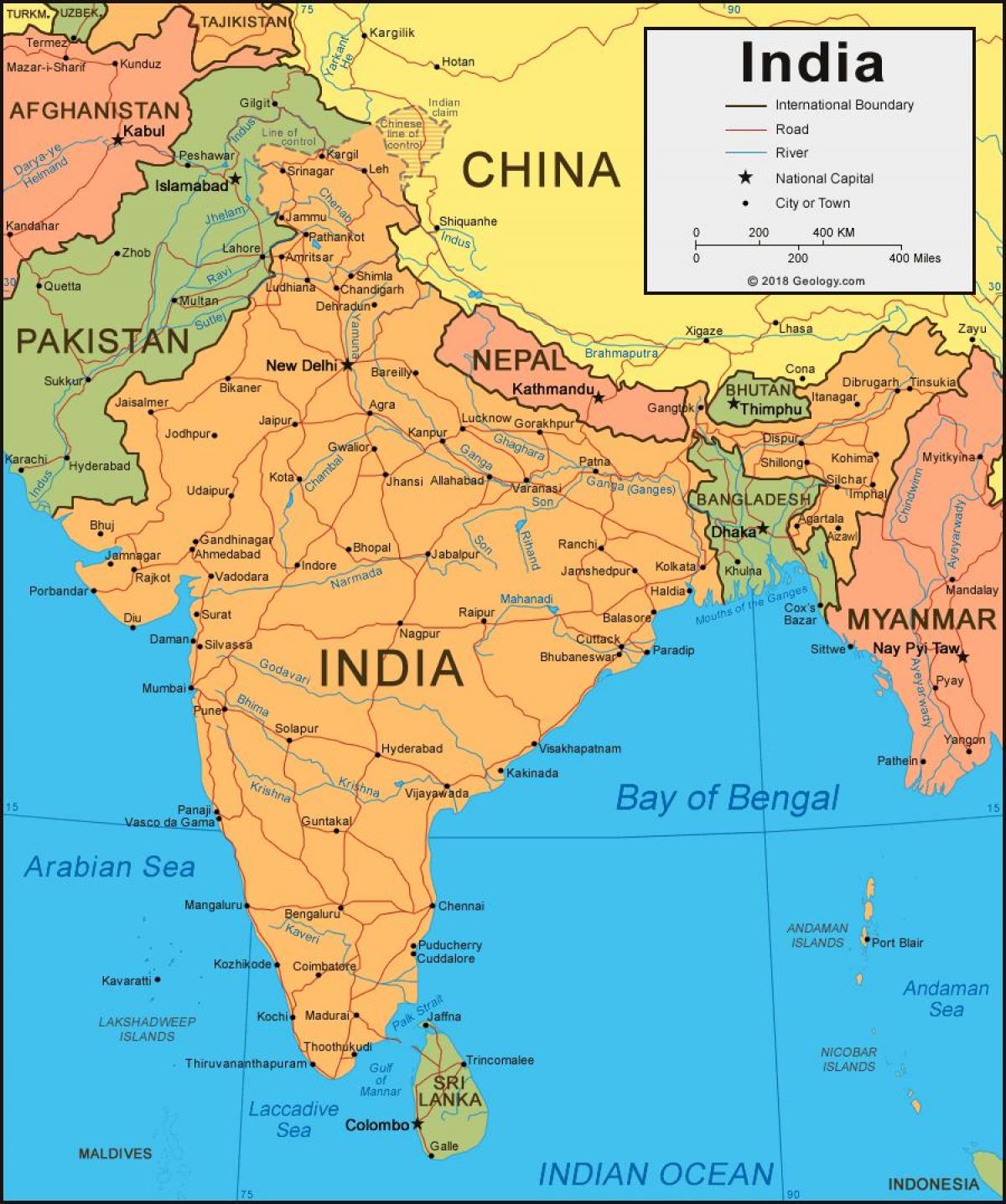 الهند على الخريطة