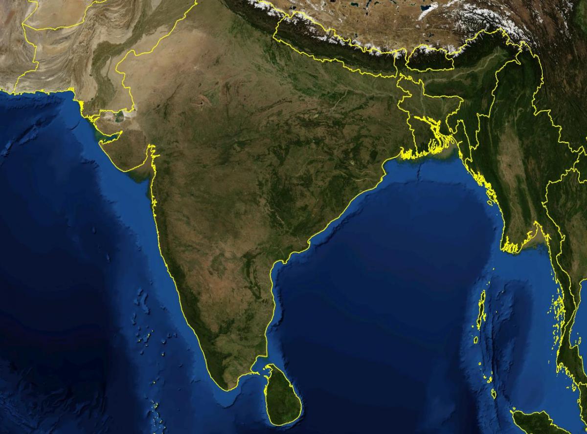 خريطة عرض السماء في الهند