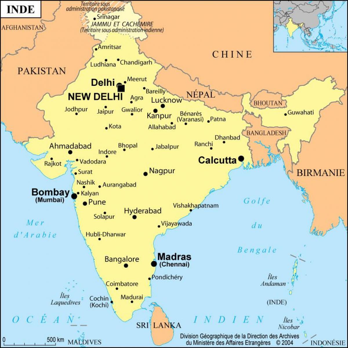 خريطة مدينة الهند